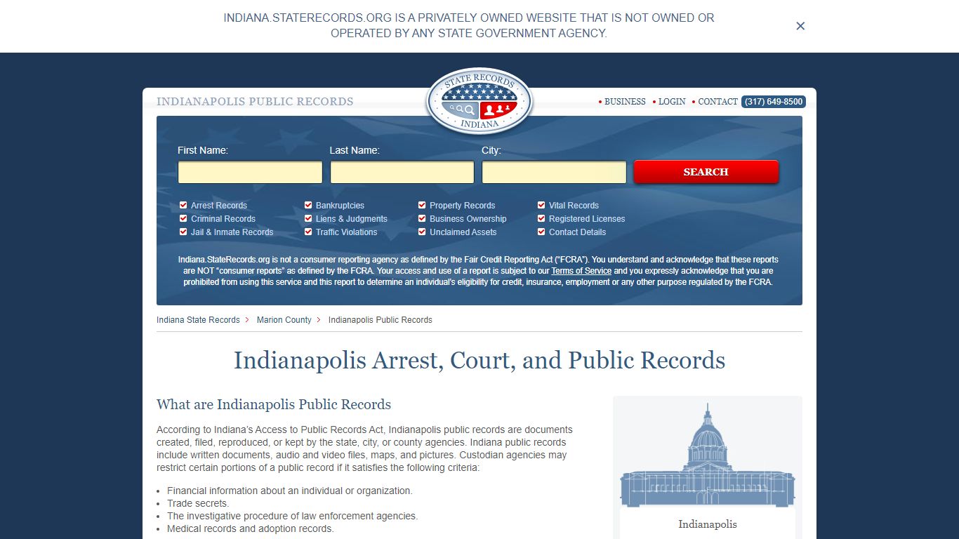 Indianapolis Arrest and Public Records | Indiana ...